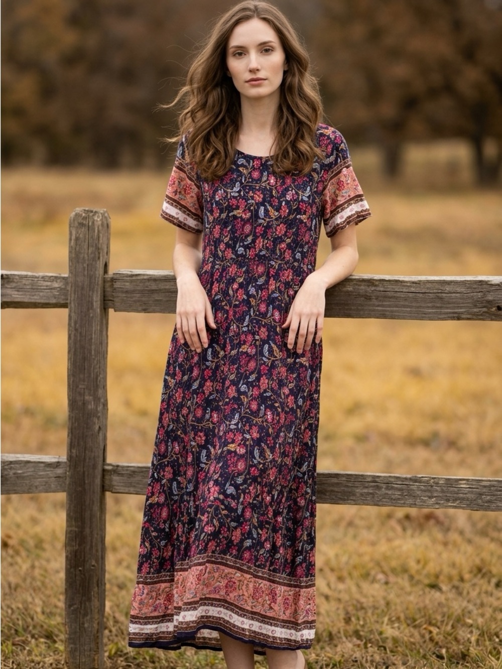 Pretty garden Floral Boho Maxi Dress